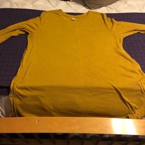 Mustard colored tunic sweater